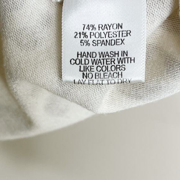 Gibson Look Leopard Cowl Neck Sweater Oatmeal Cream Pink XSmall XS Womens - Picture 8 of 9